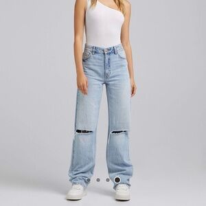 Bershka Light Blue Boyfriend Jeans